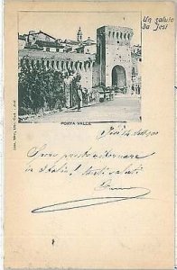 Vintage postcard Ancona province: IESI - GREETINGS 1900-