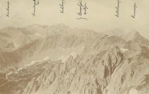 Mountaineering Austria mountain summit peaks 1905 real photo postcard