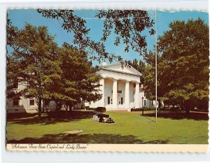 Postcard Arkansas' First State Capitol and Lady Baxter, Little Rock, Arkansas