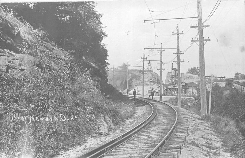 F19/ Newark Ohio RPPC Postcard 1970s? REPRINT Railroad Men Factory 4