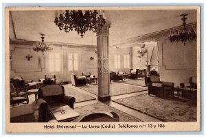 c1950's Interior Lobby Chandelier Hotel Universal La Linea (Cadiz) Postcard