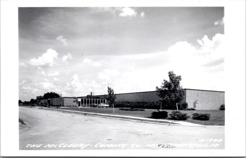 Real Photo Postcard The McCleery-Cuming Co Inc in Washington, Iowa~138107