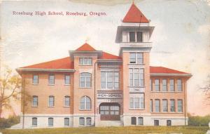 Roseburg Oregon~Roseburg High School~1904 Above Door~1911 Postcard