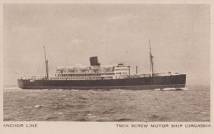 MV Circassia Vintage Twin Screw Motor Ship Old Postcard