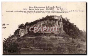 Old Postcard Old Vallee Ornans Loue the castle