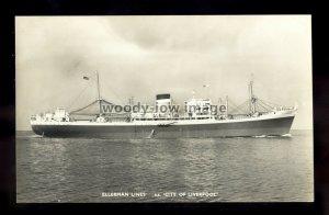 ca0235 - Ellerman Cargo Ship - City of Liverpool , built 1970 - postcard