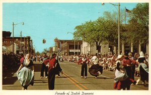 Vintage Postcard 1920's Parade Of Dutch Dancers Holland Michigan MI