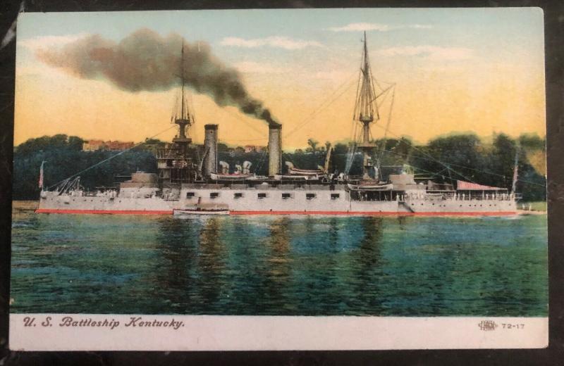 Mint USA Color Picture Postcard USS Kentucky BattleShip BB 6