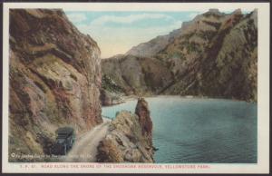 Road,Shoshone Reservoir,Yellowstone Postcard