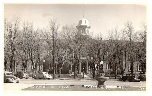 RPPC Postcard State Capitol Building Carson City Nevada Old Cars