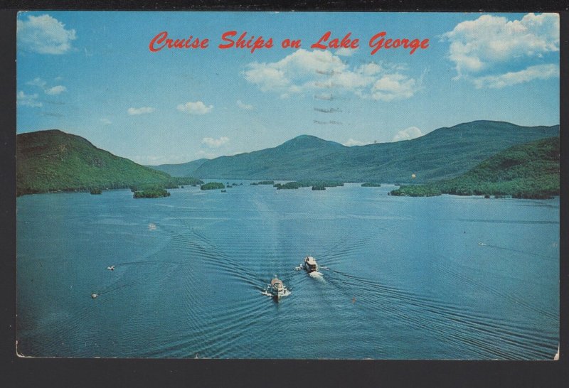 New York Cruise Ships on Lake George, Mohican and Ticonderoga pm1962 - Chrome