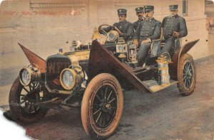 CHIEF'S AUTO FIRE DEPARMENT WATERBURY CONNECTICUT POSTCARD 1909