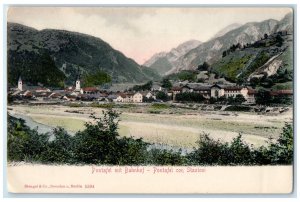 c1905 Pontafel Mit Bahnhof Pontafel Con Stazioni Friuli-Venezia Giulia Postcard