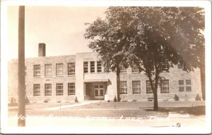 Real Photo Postcard North School in Storm Lake, Iowa~134510