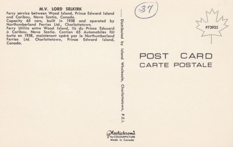 Ferry M.V. Lord Selkirk - Wood Island PEI, Prince Edward Island, Canada