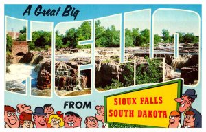 Postcard WATER SCENE Sioux Falls South Dakota SD AR1646