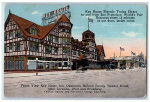 c1910's Front View Key Route Inn Hotel Exterior Oakland CA Advertising Postcard