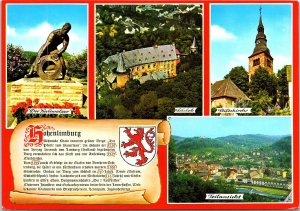 VINTAGE CONTINENTAL SIZE POSTCARD MULTIPLE VIEWS OF HOHENLIMBURG GERMANY