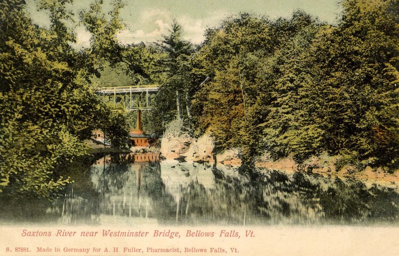 VT - Bellows Falls. Saxtons River near Westminster Bridge