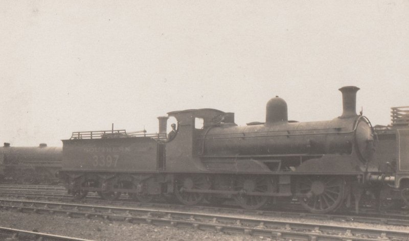 LSWR Railway Class 0-6-0 no 3397 at Eastleigh Station 1931 Real Photo Postcard