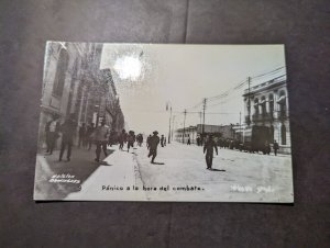 Mint Mexico RPPC Postcard Panic at Combat Time