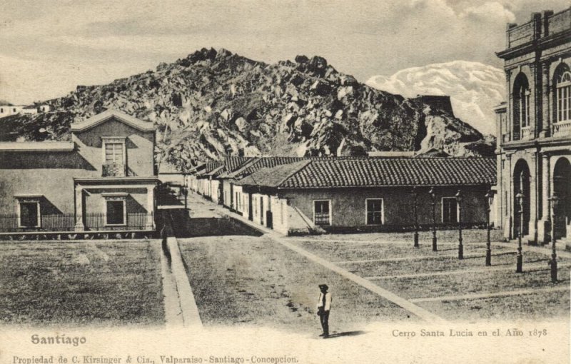 chile, SANTIAGO, Cerro Santa Lucia en el Año 1878 Kirsinger Postcard