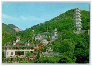 1963 A Full View of the Har Par Mansion Tiger Balm Garden Hong Kong Postcard