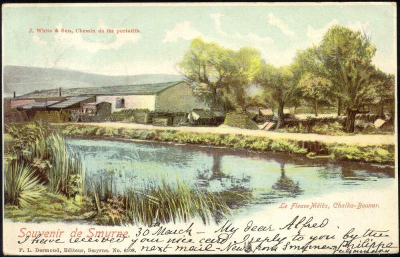 ottoman turkey, SMYRNE SMYRNA, Meles River, Chalka-Bounar (1901)