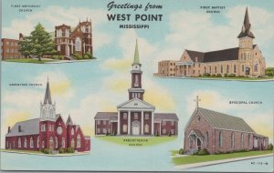 Postcard Greetings from West Point Mississippi