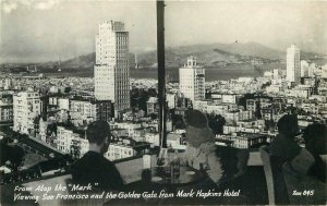 Aerial Mark Hopkins Hotel San Francisco California 1950s Zan Postcard 20-2939