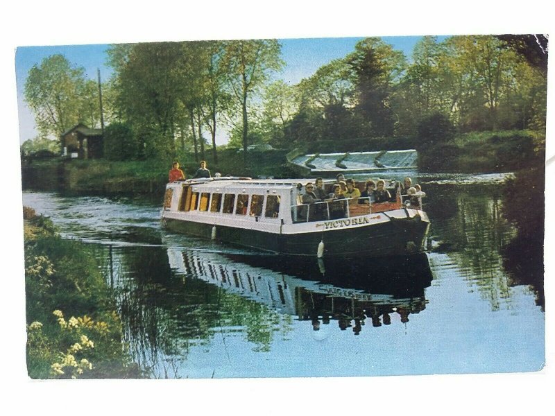 Victoria Pleasure Barge Narrowboat Chelmer & Blackwater Canal Vintage Postcard
