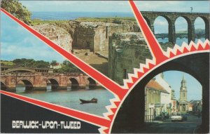 Northumberland Postcard - Berwick-Upon-Tweed, Scots Gate, Border Bridge RS31390