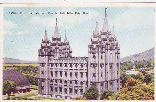 Utah Salt Lake City The Great Mormon Temple 1937