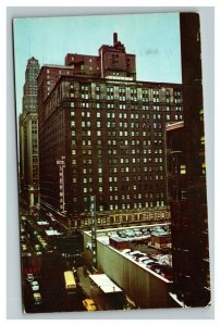 Vintage 1957 Advertising Postcard Panoramic View Sherman Hotel Chicago Illinois