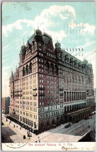 1906 The Waldorf Astoria New York City NYC Cross Streets View Posted Postcard