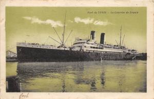 BF37174 port de tunisia tunis le courier de france Boat Ship Bateaux