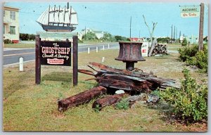 Vtg Hatteras North Carolina NC Ghost Ship Remains Shipwreck Outer Banks Postcard