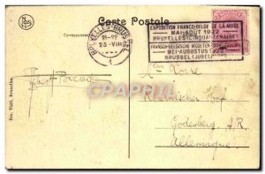 Old Postcard Monument Brussels Manneken Pis