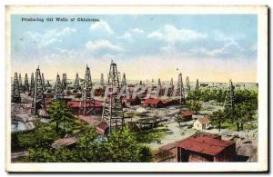 Postcard Old ofi Producing wells of Oklahoma Oil