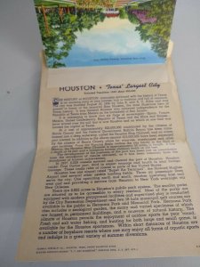 Postcard Folder - Houston - Texas Largest City 