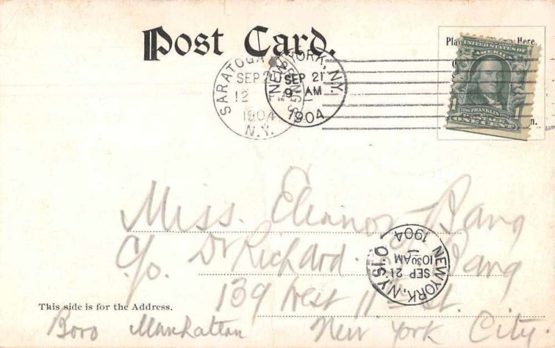 Saratoga New York Kaydeross Park View from Pavilion Postcard AA4979