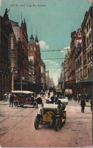 Australia Pitt Street Near King Street Sydney Vintage Postcard C127