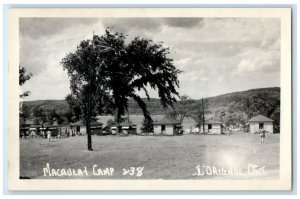 c1920's Macaulay Camp Playground Cabin L'Orignal Ontario RPPC Photo Postcard