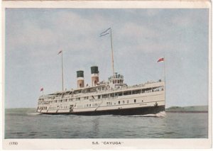 S.S. Cayuga, Lake Ontario Passenger Steamship, Vintage Folkard Bifold Postcard