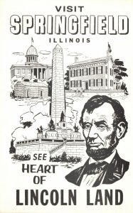 Vintage Postcard Visit & See Heart Of Lincoln Land Monument Springfield Illinois