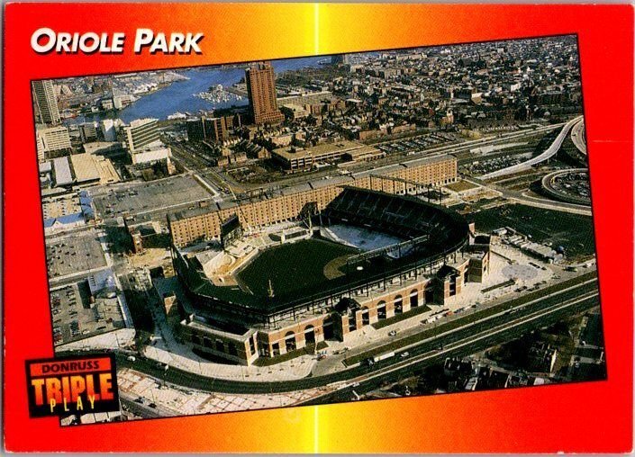 1992 Donruss Baseball Card Baltimore Orioles Stadium Camden Yards