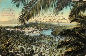 c1907 Postcard; Pagsanian Philippine Islands View through Palm Trees, posted