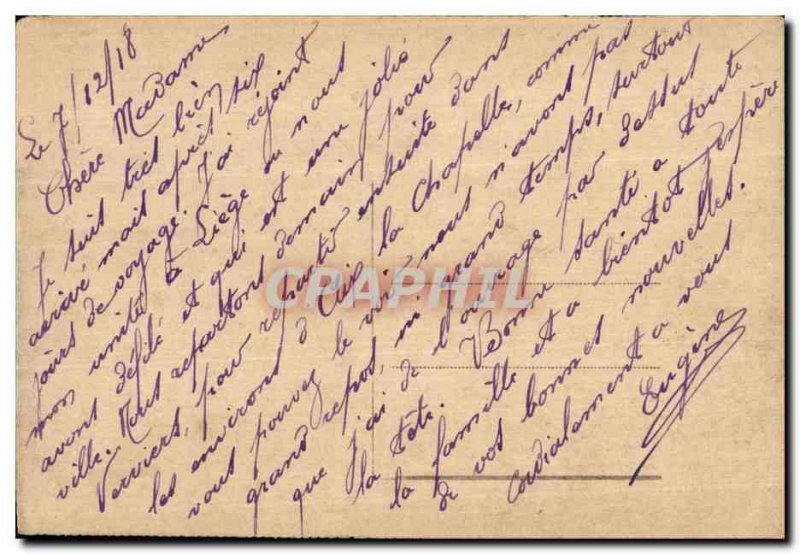 Old Postcard Liege The Lock