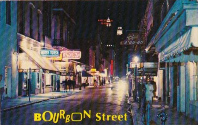 Louisiana New Orleans Bourbon Street At Night