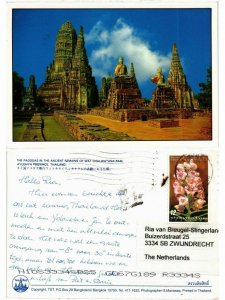 CPM AK THAILAND-Tha Pagodas in Ancient Remains of Wat Chai Watana Ram (334606)